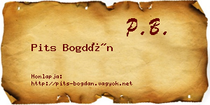 Pits Bogdán névjegykártya